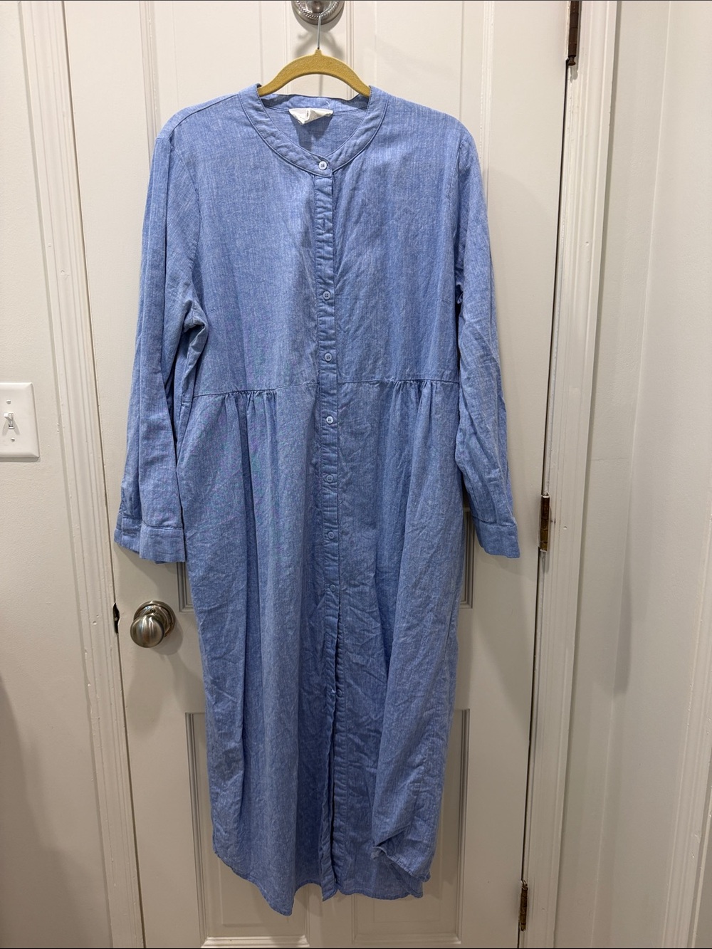 Tuckernuck Light Blue Button-Front Shirt Dress